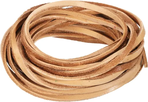 Miniatura 8 de uxcell Cordón de cuero plano de 5.5 yardas, 0.079 in, tiras de cuero de 0.079 pulgadas de grosor, cuerdas de cordones para manualidades, Negro