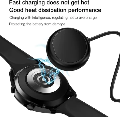 Miniatura 2 de Cargador de reloj compatible con Samsung Galaxy Watch 8/8 Classic, 7/6/Ultra, 5/5 Pro/4/4/6 Classic/3/Active 2/Active 1, adaptador y cable de carga