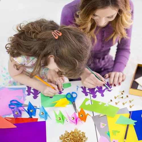 Miniatura 7 de 100 piezas de sujetadores de papel de latón, sujetadores redondos, mini clavos de metal para niños, manualidades, manualidades, proyecto escolar