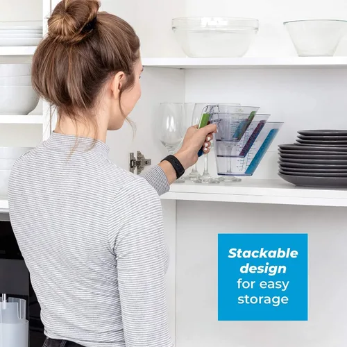 Miniatura 9 de KPKitchen Dispensador de masa para panqueques y juego de 4 tazas medidoras líquidas, perfecto para panqueques, cupcakes, waffles, crepé y más