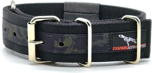 Miniatura 3 de Canine Athletes 2" Pro-HD - Collar para perro de trabajo resistente de 5 capas, extra fuerte, duradero (negro/verde oliva, XXL)