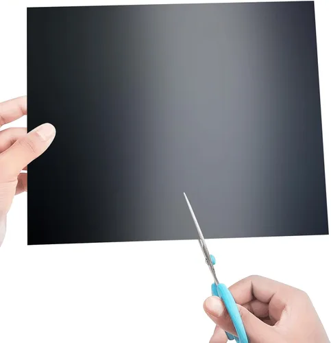 Miniatura 3 de Papel de cartulina metálica negra, 30 piezas de 12 x 12 pulgadas (250 GSM) - Tablero de aluminio, superficie con acabado espejo, perfecto para Negro