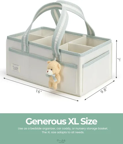 Miniatura 5 de Organizador de Pañales PeraBella XL con Asa, Bolsa de Regalo para Baby Shower, Artículos Imprescindibles para Registro de Búsqueda, Organizador