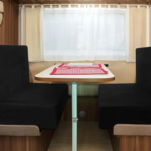 Miniatura 5 de Buryeah Juego de 4 fundas de cojines para comedor de caravana tipo booth, protector de muebles para sofá, asiento, cámper, auto, sofá, 2 respaldos