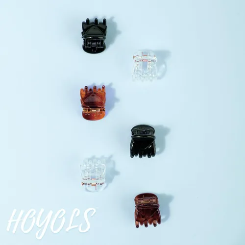 Miniatura 7 de Hoyols 48 mini pinzas para el cabello, pinzas pequeñas para mujeres y niñas, surtido de pinzas de plástico para mujeres y niñas, color negro, blanco