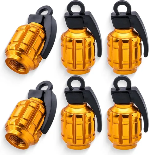 Miniatura 55 de 4 piezas tapas de vástago de válvula de neumático estilo bola 8, cubiertas universales de vástago de válvula de neumático con núcleo de cobre a
