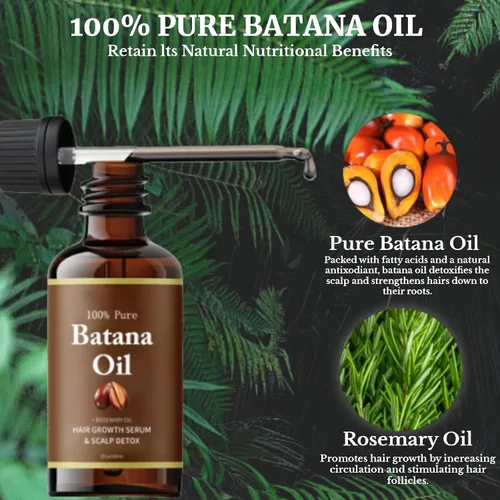 Miniatura 3 de Aceite de batana para el crecimiento del cabello, aceite de batana 100% orgánico de Honduras con romero, mejora la nutrición del cabello y la piel
