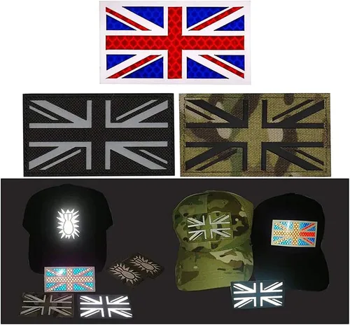 Miniatura 3 de Parche reflectante de bandera del Reino Unido DIY Reino Unido táctico militar moral británica infrarrojos infrarrojos de Gran Bretaña parches UK CP