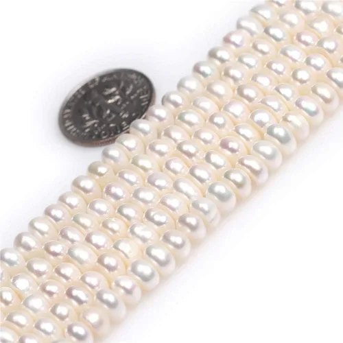 Miniatura 7 de Cuentas de perlas cultivadas de agua dulce para hacer joyas, piedras preciosas semipreciosas, 0.276-0.315 in, color negro 15 pulgadas teñido JOE