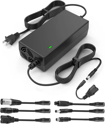 Miniatura 10 de TREE.NB Cargador de 54.6 V 2 A para cargador de batería de litio de 48 V-54.6 V, con conector redondo de enchufe de 5.5x2.1 mm, para GOTRAX GXL V2