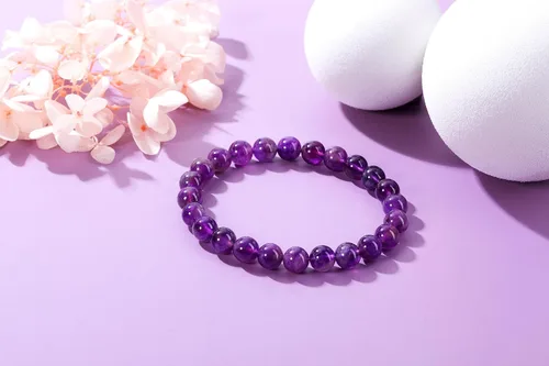 Miniatura 40 de Jovivi Pulsera elástica de cuentas redondas semipreciosas naturales – 0.315 pulgadas hecha a mano con cuentas de piedras preciosas curativas