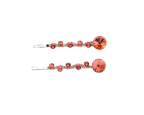 Miniatura 16 de Faship Un par de pinzas para el cabello AB con diamantes de imitación de alta calidad, 2 pines