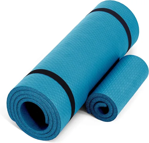 Miniatura 12 de CAP Barbell Colchoneta de yoga y ejercicio de alta densidad de 1/2 pulgada con correa Múltiples opciones Gris