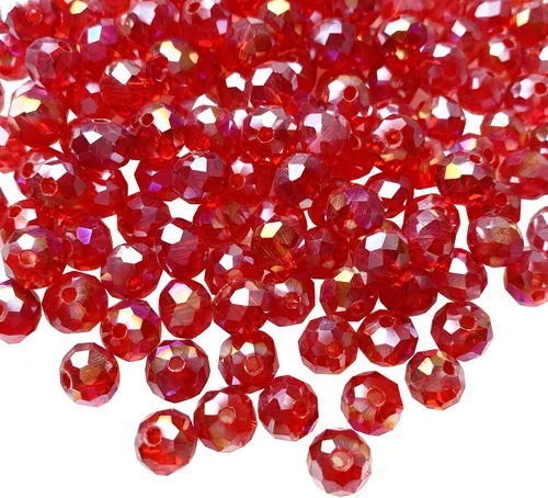 Miniatura 20 de Jmassyang Briolette Rondelle - Cuentas de cristal facetadas de 0.315 in para hacer joyas, pulseras, collares, aretes (negro, 250 unidades)
