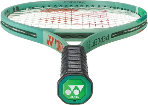 Miniatura 2 de YONEX Percept - Raqueta de tenis 100D para adultos, nivel intermedio/avanzado, cuerdas de alto control de 18 x 19, verde oliva, tamaño de agarre 4