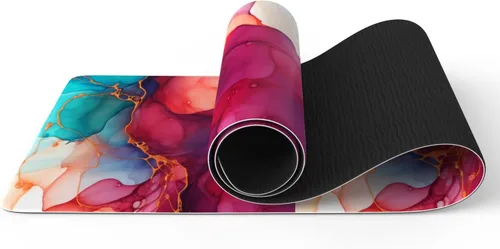 Miniatura 8 de FOLAI Esterilla de yoga extra gruesa de 6 mm - Esterilla de ejercicios antideslizante para HIIT, pilates y entrenamientos en casa con correa