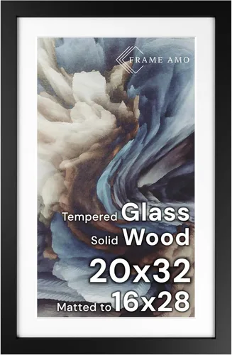 Miniatura 33 de Frame Amo Marco de póster de madera maciza de 13 x 19 pulgadas, color natural, tapete blanco para imagen de 11 x 17 pulgadas, parte frontal