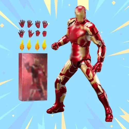 Miniatura 15 de LonullyMege MK46Ironman - Figuras de acción de 7 pulgadas, todas las articulaciones móviles, juguetes coleccionables, pintura metálica completa