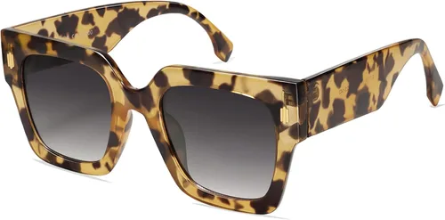 Miniatura 2 de SOJOS Gafas de sol cuadradas vintage de gran tamaño para mujer, estilo retro, de lujo, grandes, UV400 SJ2194