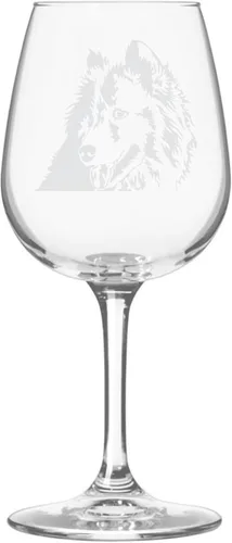 Miniatura 273 de Copa de vino de 12.75 onzas con diseño de perro grabado