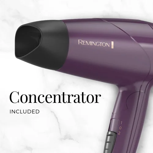 Miniatura 4 de Remington Secador de pelo de viaje, secadora compacta con mango plegable con doble voltaje, revestimiento de cerámica y tecnología térmica avanzada