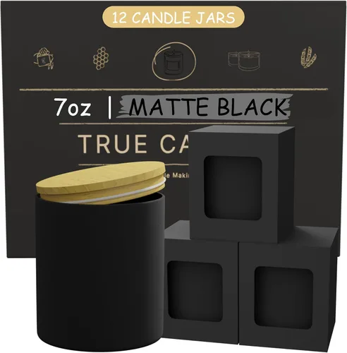 Miniatura 11 de Frascos 14 oz - Frascos de vela vacíos para hacer velas - Envase de vela a granel - Frascos de vela de vidrio con tapas - Recipientes de vela