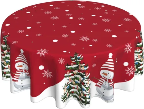 Miniatura 12 de Mantel náutico costero redondo de 60 pulgadas para verano, playa, estrella de mar, coral, conchas marinas, mantel decorativo con tela impermeable