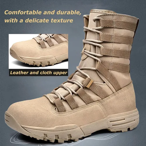 Miniatura 4 de Botas tácticas para hombre, botas militares, botas de combate, botas ligeras, botas de trabajo, botas de senderismo, botas antideslizantes