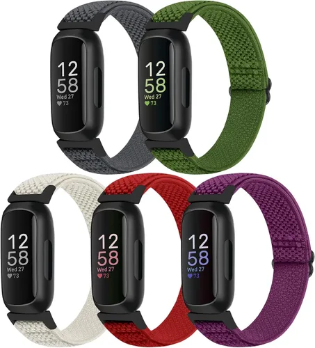 Miniatura 10 de Bcuckood Compatible con correas de reloj Fitbit Inspire 3/Inpsire 2/Inspire/Inpsire HR/Ace 2/Ace 3, correa elástica ajustable de repuesto