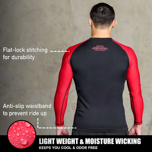 Miniatura 27 de Elite Sports MMA, BJJJ, No-Gi, protección de entrenamiento de manga corta