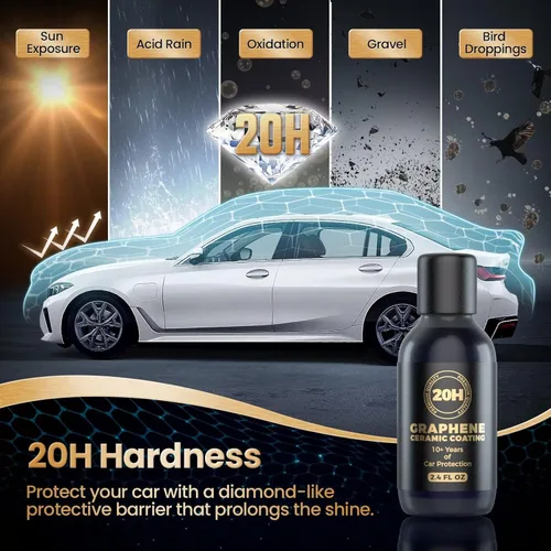 Miniatura 2 de 20H Advanced Nano Graphene Ceramic Coating para automóviles 2.4 fl oz (protección de más de 10 años), tecnología UV única y kit de revestimiento