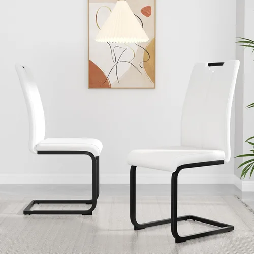 Miniatura 40 de yeag Juego de Sillas de Comedor Modernas de 2 Unidades, Sillas de Cocina y de Sala de Estar con Respaldo Alto, con Patas de Metal Cromado Dorado