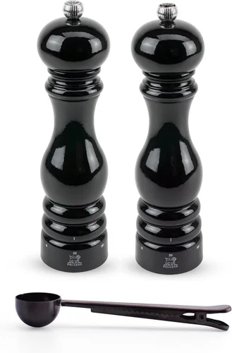 Miniatura 6 de Peugeot Paris u'Select - Juego de molinillo de sal y pimienta manual de 6 ajustes con cuchara de especias de acero inoxidable negro, fabricado