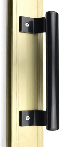 WANLIAN Manija de puerta corredera de aleación de aluminio, moderna manija de metal negro para balcón, baño, puertas de armario