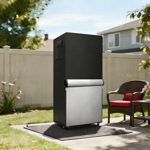 Miniatura 8 de Funda para refrigerador al aire libre, cubierta vertical para congelador 100% impermeable de 600D, resistente, para refrigeradores de pie al
