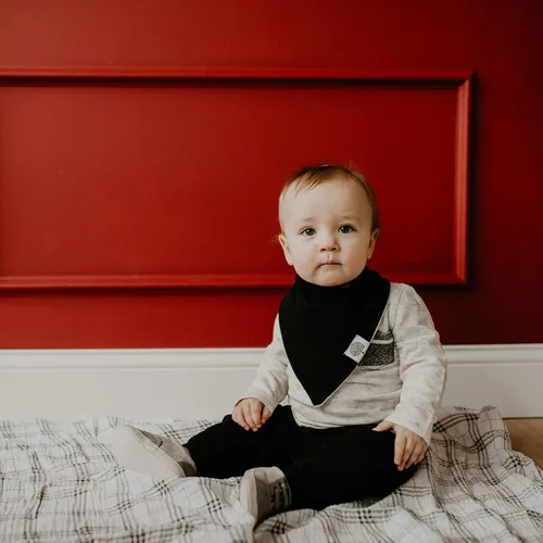 Miniatura 9 de Parker - Baberos tipo bandana para bebé, paquete de 4 baberos para niños, niñas, unisex Lunar