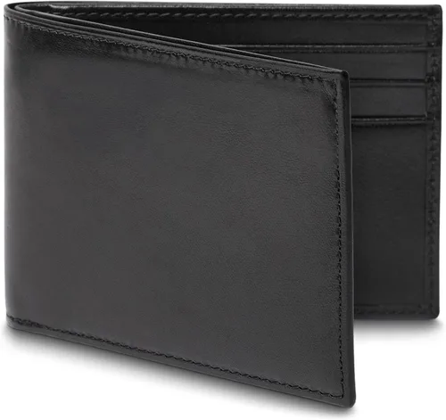 Miniatura 8 de Bosca Billetera de cuero italiano antiguo para hombre, billetera plegable de seguridad RFID completa para hombres, 6 ranuras para tarjetas, cuero