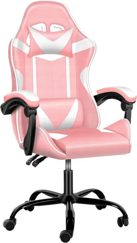 Miniatura 10 de YSSOA Silla de juegos, silla de jugador grande y alta, silla giratoria ajustable estilo carreras, sillas ergonómicas de videojuegos