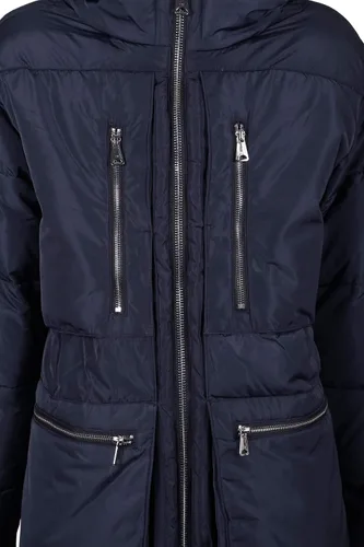 Miniatura 5 de Tommy Hilfiger Parka pesada acolchada con capucha Sherpa para hombre, Blanco