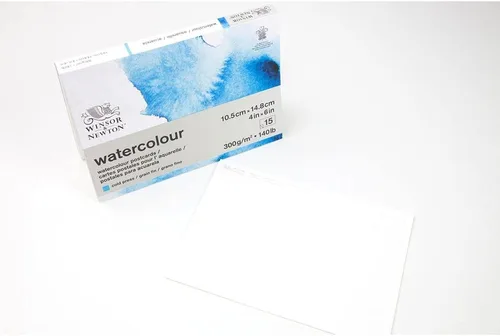 Miniatura 3 de Winsor & Newton Bloc de postales de papel clásico para acuarela, 4 x 6 pulgadas, blanco natural
