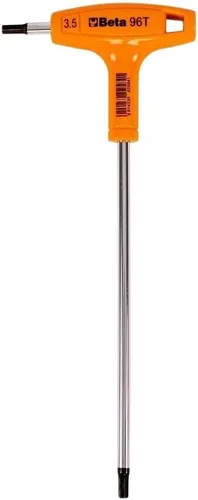 Beta 96T Llave hexagonal con mango en T métrica de 3.5mm | Llave Allen ergonómica de alto torque con puntas hexagonales duales | Orificio de