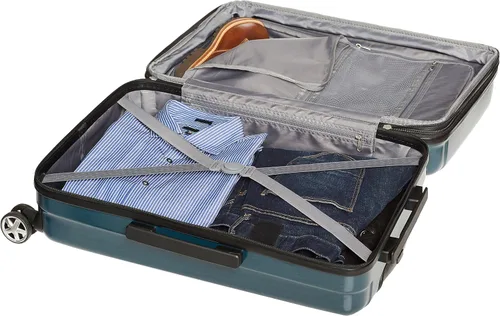 Miniatura 6 de Tienda Basics Maleta giratoria rígida con ruedas, Azul marino, 26.7 pulgadas