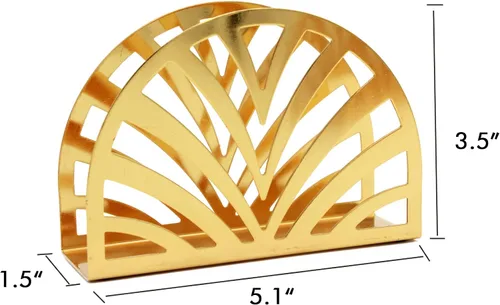 Miniatura 3 de Tstarer Servilletero de metal dorado, organizador de servilletas de mesa para cocina y picnic, pequeño 5.1 de ancho x 3.5 de alto x 1.5