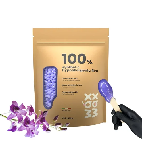 Wax Wax Cuentas de cera dura de orquídea, cera facial para piel ultra sensible, sin colofonia, hipoalergénica, sin tiras, cuentas de cera de bajo
