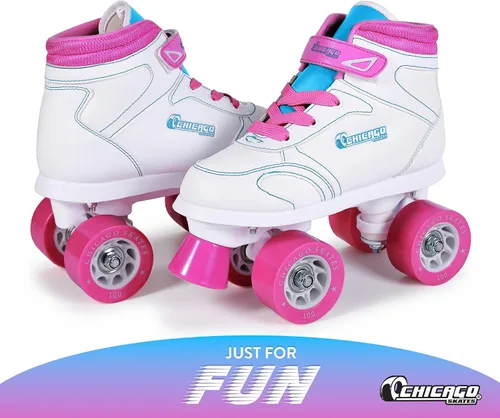 Miniatura 2 de Chicago Skates Sidewalk Roller Skates – Durable, Top Performance Indoor/Outdoor Use Skate Shoes for Girls & Boys, High-Top Boot Safety Youth Quad