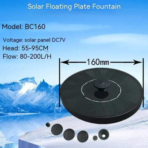 Miniatura 2 de Fuente solar para baño de pájaros, bomba de fuente flotante con energía solar, bomba de fuente de agua flotante de pie para baño de pájaros, jardín