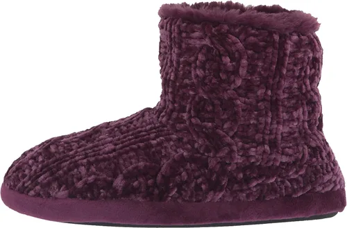 Miniatura 8 de Dearfoams Women's Leah Marled Chenille Knit Bootie Slipper