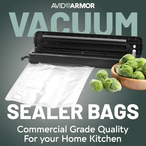 Miniatura 2 de Avid Armor Bolsas selladoras al vacío de 200 pintas, tamaño de 6 x 10 pulgadas, para guardar alimentos, selladores de aspiradora de comidas, sin