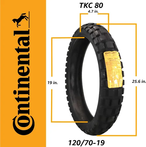 Miniatura 2 de Continental TKC 80 Twinduro M+S Neumático de Motocicleta - Neumático de Motocicleta Duradero para Todoterreno y Carretera para Turismo de Aventura