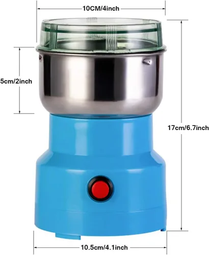 Molinillo de café eléctrico, máquina de trituración de acero inoxidable, frijoles, especias, sal, pimienta, hierbas, nueces, molienda, licuadora,